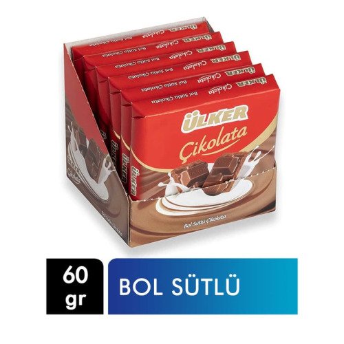 ÜLKER SÜTLÜ KARE ÇİKOLATA 60gr