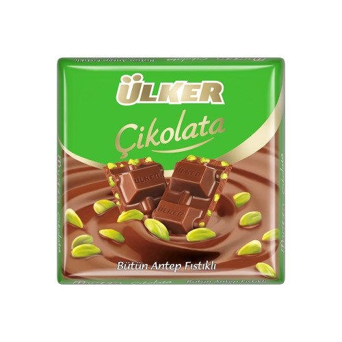 ÜLKER BÜTÜN ANTEP FISTIKLI KARE ÇİKOLATA 65gr