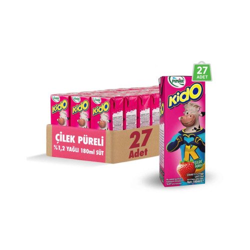 PINAR KİDO ÇİLEKLİ SÜT 180 ML