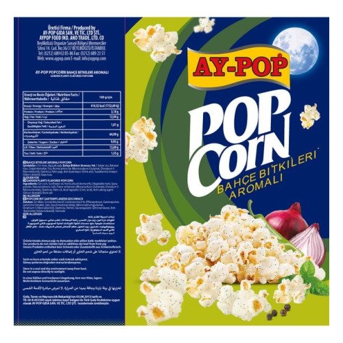 AY POP PATLAMIŞ MISIR BAHÇE BİTKİLERİ 65gr - Cips & Şekerleme