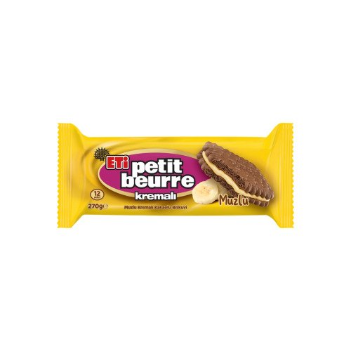 ETİ PETİT BEURRE ÇİKOLATA KREMALI 12 LI 270gr